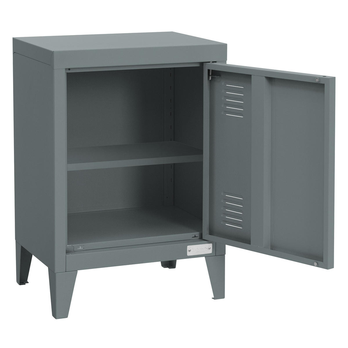 NACHTTISCH Anthrazit 40x30x58 cm aus Stahl - Anthrazit, Metall (40/58/30cm) - ML-DESIGN