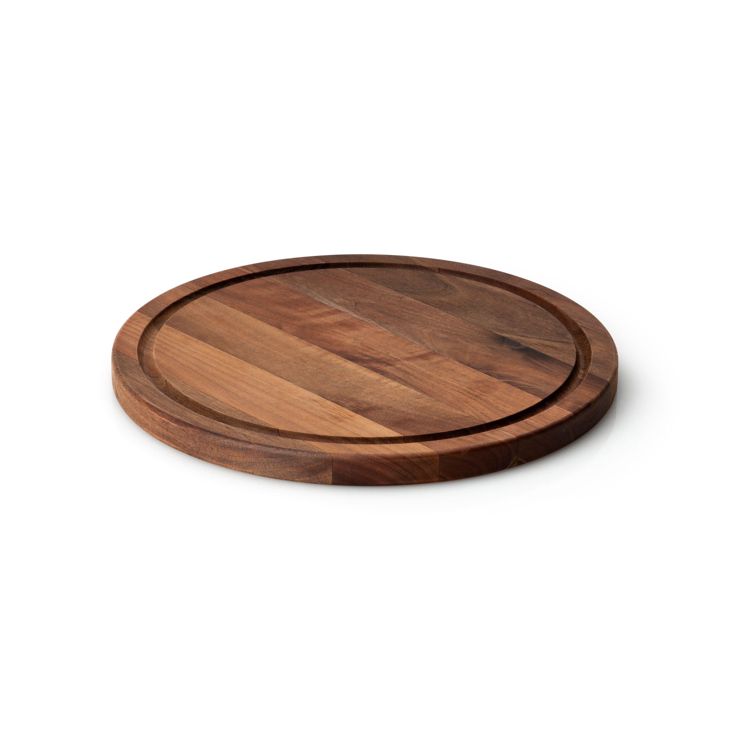 STEAKTELLER Rund, Walnussholz, Ø 28 cm - Braun, Holz (28/28/2cm) - Continenta