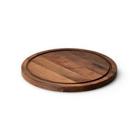 STEAKTELLER Rund, Walnussholz, Ø 28 cm - Braun, Holz (28/28/2cm) - Continenta