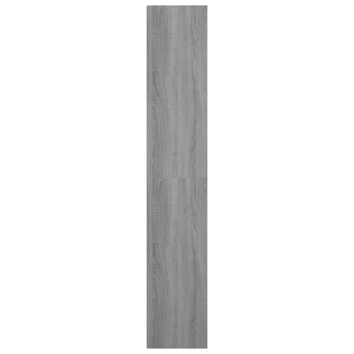 BÜCHERREGAL mit 4 Fächern, 2 Schubladen 36/30/171 cm aus Holzwerkstoff Grau Sonoma Dekor - Grau, Holz (36/171/30cm) - vidaXL