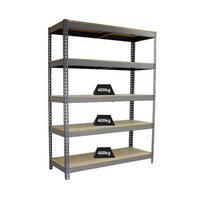 SCHWERLASTREGAL BIG WOOD YETI FIVE | HxBxT 200x120x75cm | Fachlast 400kg | Verzinkt - Silberfarben, Metall (120/200/75cm) - PROREGAL