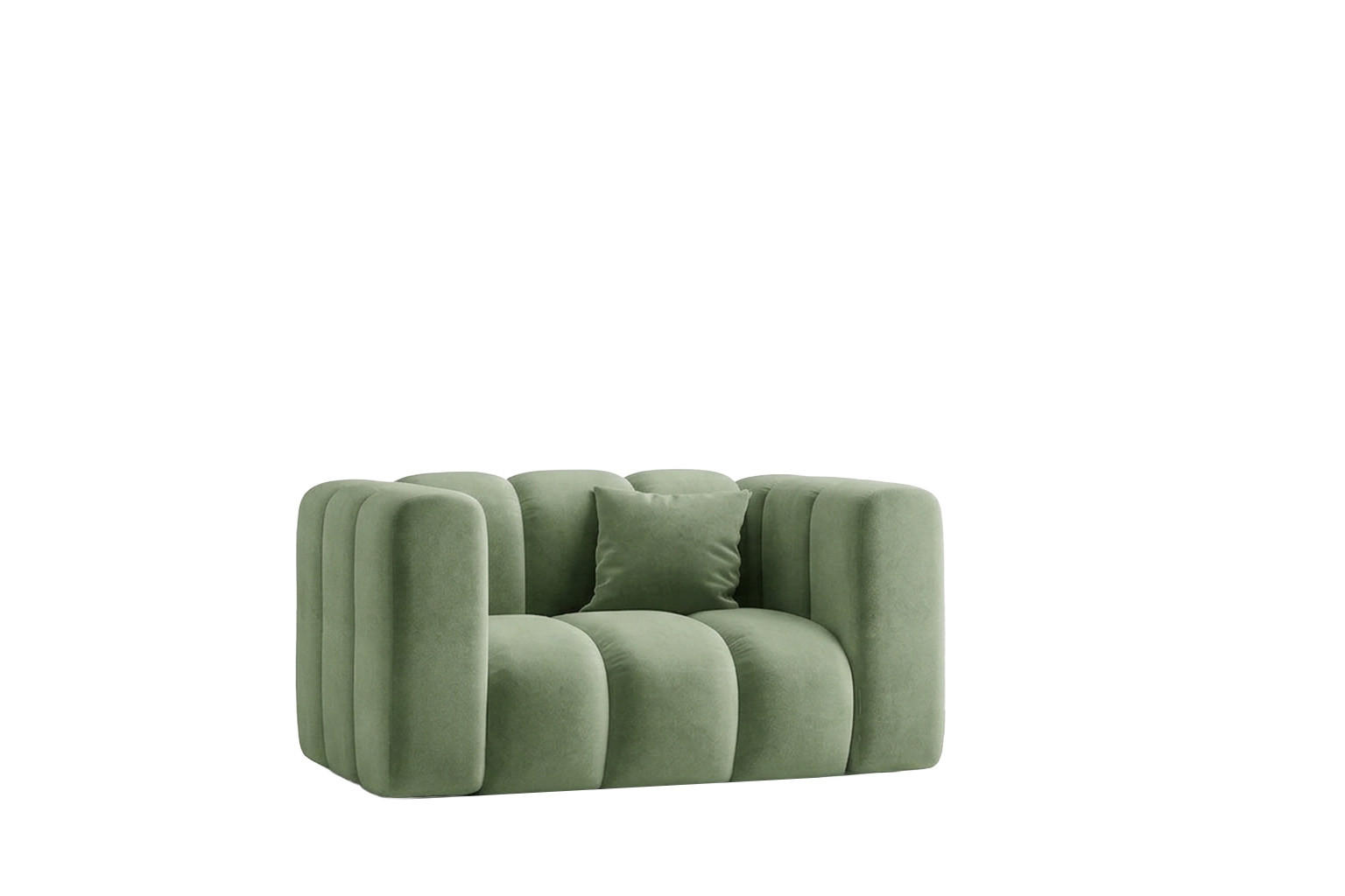 SESSEL Modularer, Modernes Design, Velvet-Stoff Riviera, Olive, GRAND - Olivgrün, Holz (137/70/89cm) - Kaiser Möbel