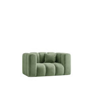 KŘESLO Modulární, Moderní Design, Sametová Látka Riviera, Olivové, GRAND - olivově zelená, dřevo (137/70/89cm) - Kaiser Möbel