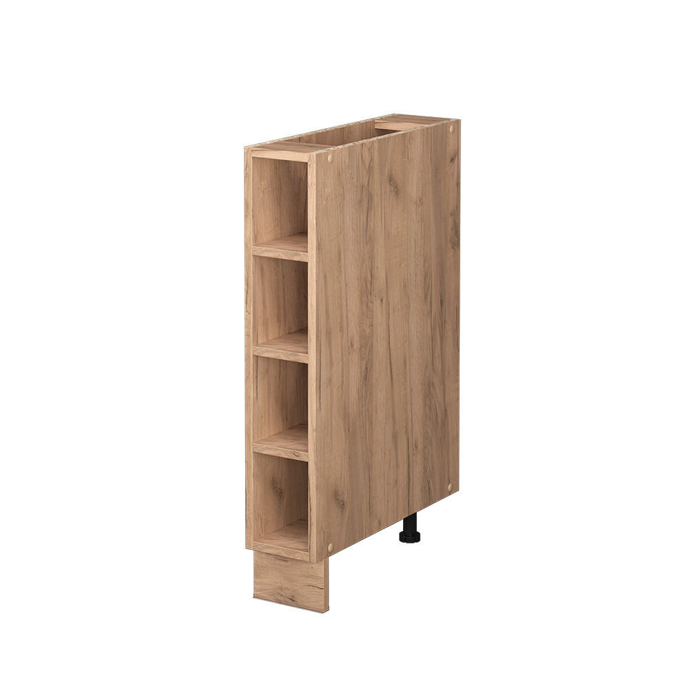 KÜCHENREGAL Fame-Line Goldkraft Eiche 15 cm ohne AP - Honigeiche/Eiche Wotan, Holzwerkstoff (15/82/50cm) - Vicco