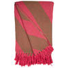 DECKE diagonale Streifen 130x170 cm, 100% Baumwolle, Pink/Grün - Pink, Textil (130/170cm) - Au Maison