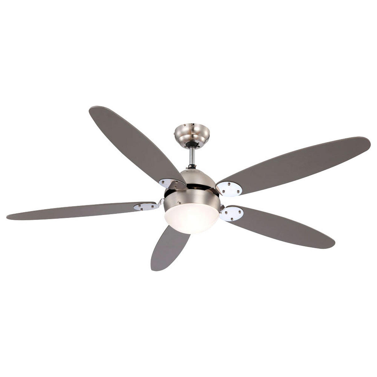 DECKENVENTILATOR AZURA Holzoptik Braun - Braun, Glas (132/132/40.6cm) - Globo Lighting
