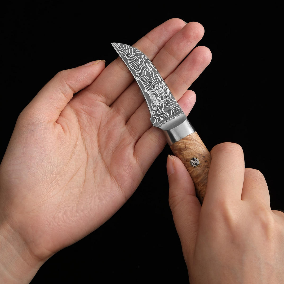 SCHÄLMESSER 6 cm - Birkefarben, Holz/Metall (17cm) - Zayiko