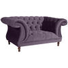 CHESTERFIELD Sessel Kaylin Samtvelours purple - Lila, Kunststoff (100/80/167cm) - 58aufmkessel