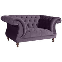 CHESTERFIELD Sessel Kaylin Samtvelours purple - Lila, Kunststoff (100/80/167cm) - 58aufmkessel
