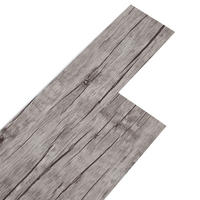 VINYLBODEN 5m²/36-TLG. selbstklebend PVC - Dunkelgrau, Kunststoff (0.2/91.5/15.2cm) - Livingandhome