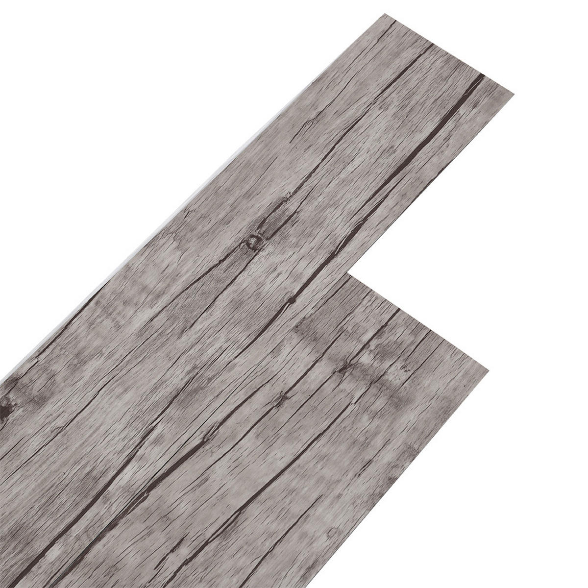 VINYLBODEN 5m²/36-TLG. selbstklebend PVC - Dunkelgrau, Kunststoff (0.2/91.5/15.2cm) - Livingandhome