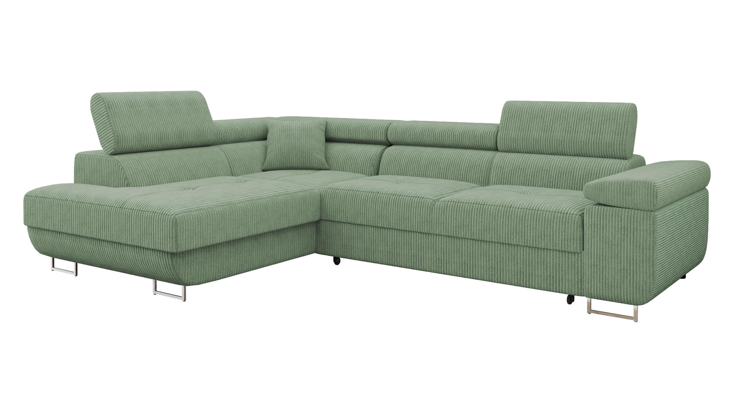 Mirjan24 Ecksofa Grün 274x203 cm