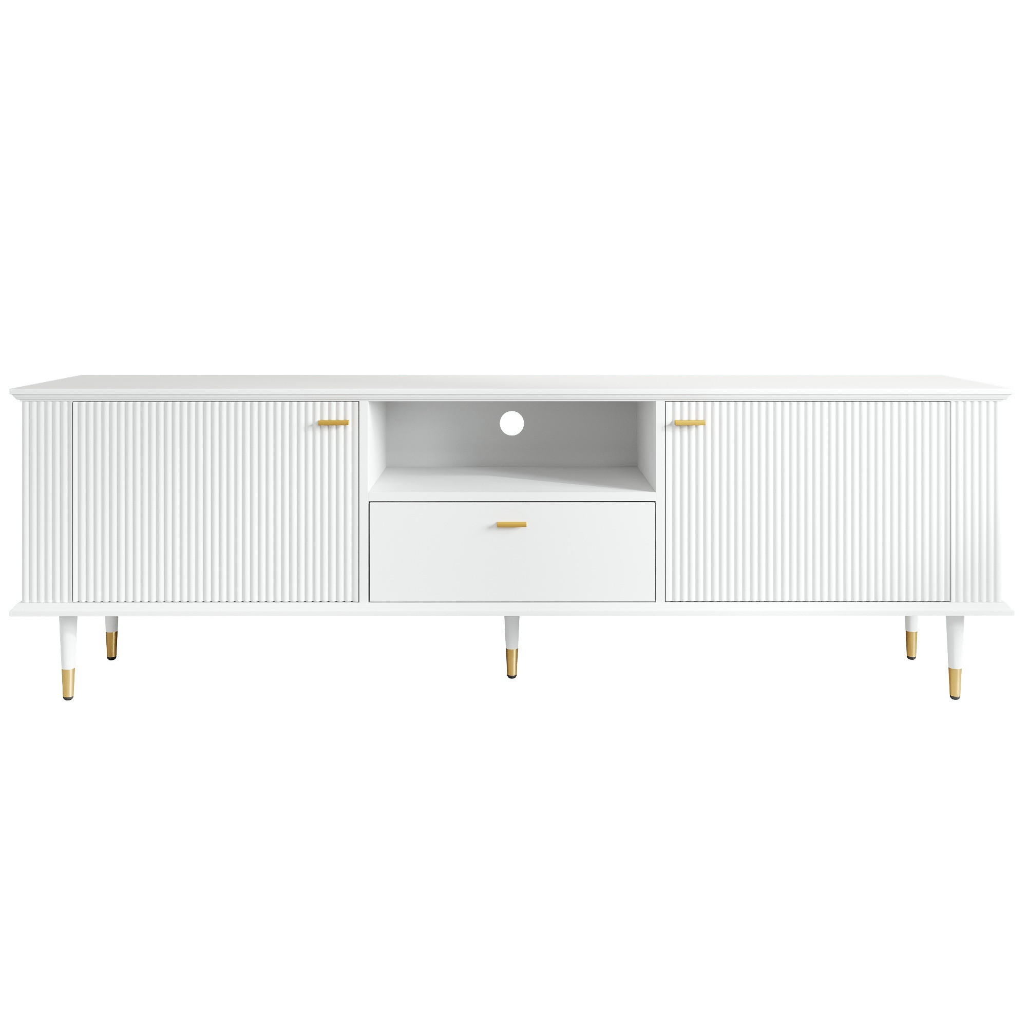 TV-LOWBOARD Weiß 170/36/54 cm - Weiß, Holzwerkstoff (170/54/36cm) - PANGIVO