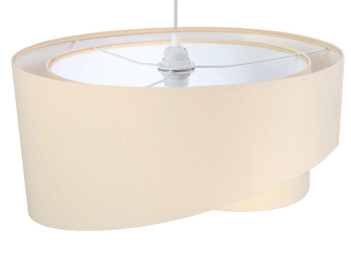 HÄNGELEUCHTE Weiß 50/23 cm - Beige/Weiß, Kunststoff (50/1.3/23cm) - ONZENO