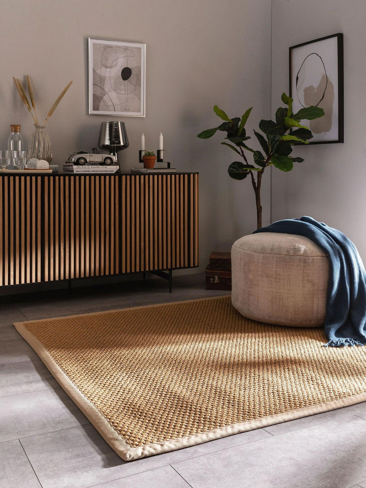 TEPPICH Sisal Greta Beige - Beige, Naturmaterialien (150/1cm) - KUNSTLOFT