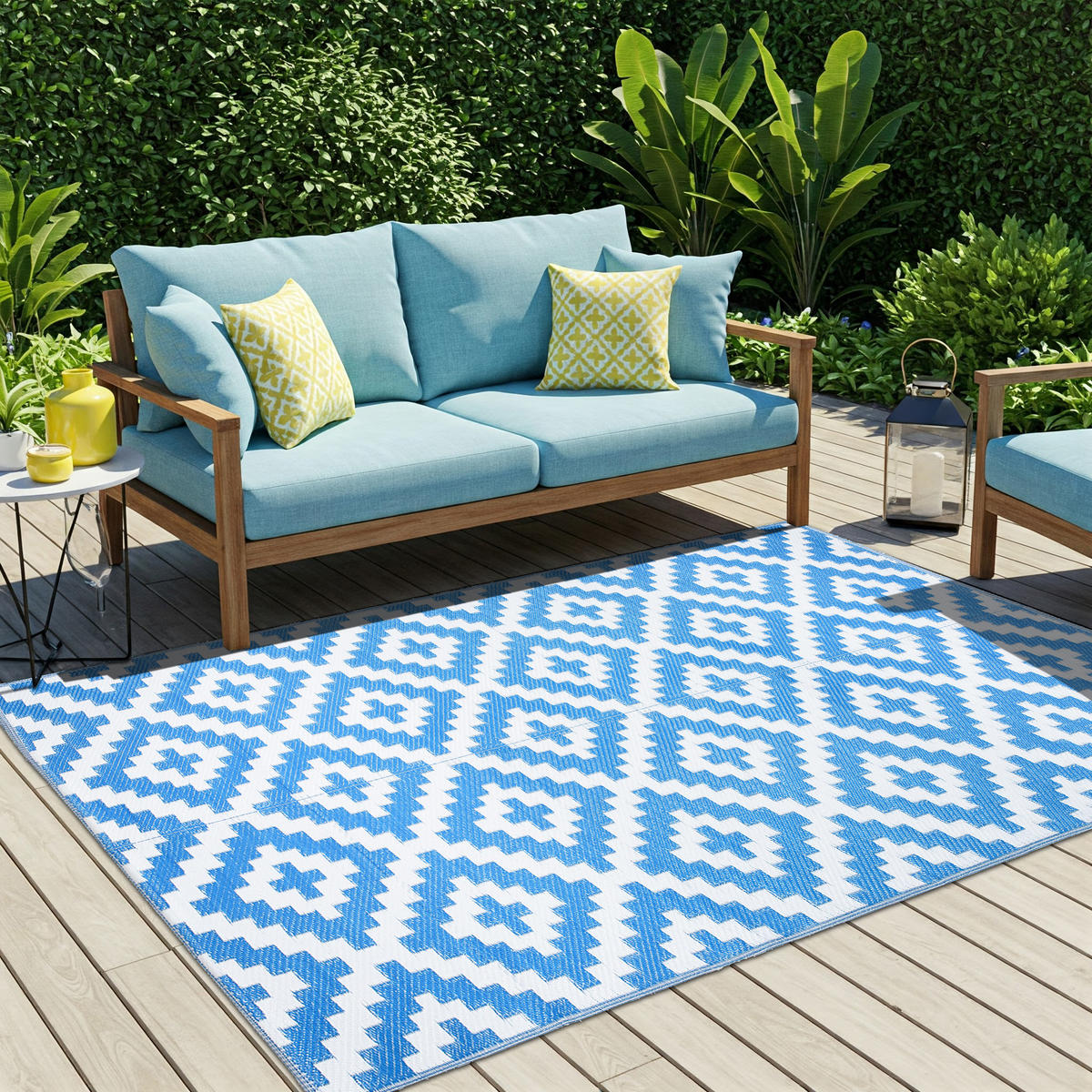 TEPPICH IBIZA Blau 120/180 cm - Blau, Kunststoff (120/180cm) - Tapiso