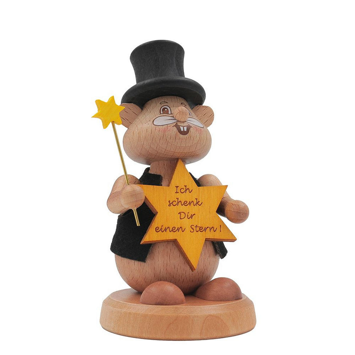 HOLZFIGUR Hamster Sternenschenker 11 cm - Multicolor, Metall (6/11/0.1cm)