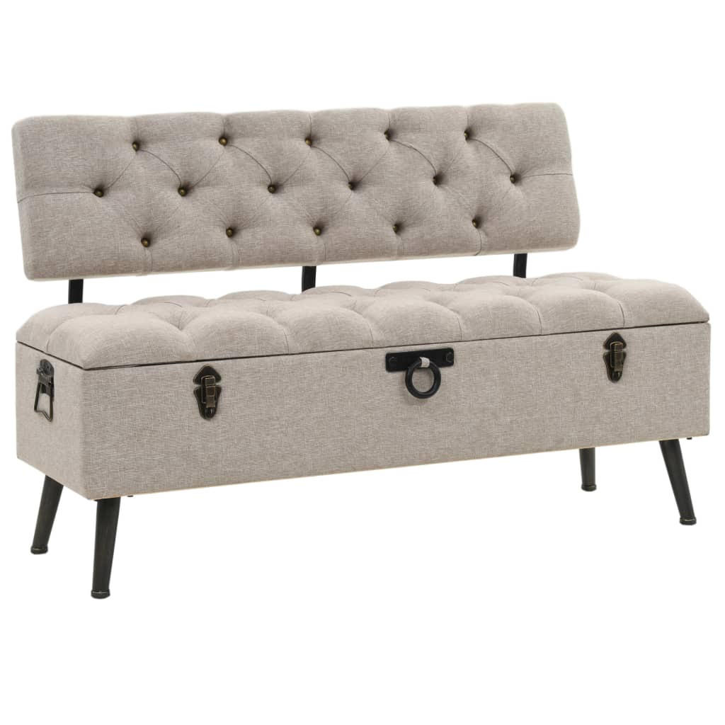 vidaXL Sitzbank Creme 110x75x52 cm