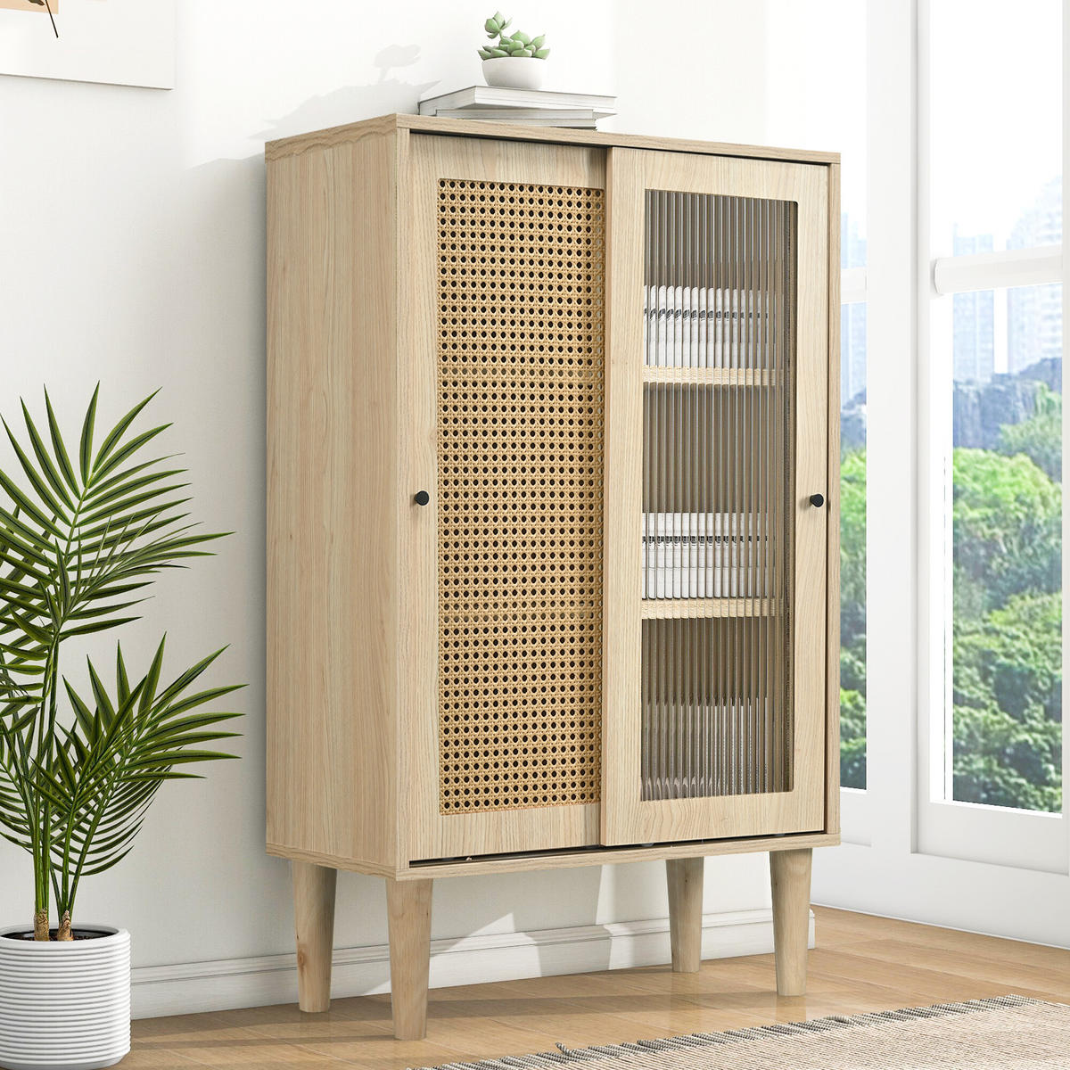 HIGHBOARD Hellbraun 60/40/100 cm - Braun, Holzwerkstoff (40/100/60cm) - Urban Meuble