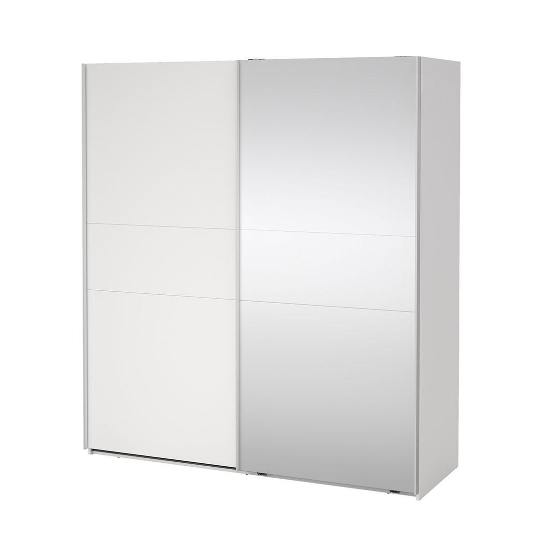 SCHIEBETÜRENSCHRANK, Como, Weiß, Holzwerkstoff, 179 x 67 x 201 cm - Weiß, Holzwerkstoff (179/201/67cm) - ebuy24