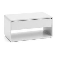 WAND-NACHTTISCH mit Schublade und Regal 46/25/21 cm - Weiß, Holzwerkstoff (25/21/46cm) - SCENA LIVING