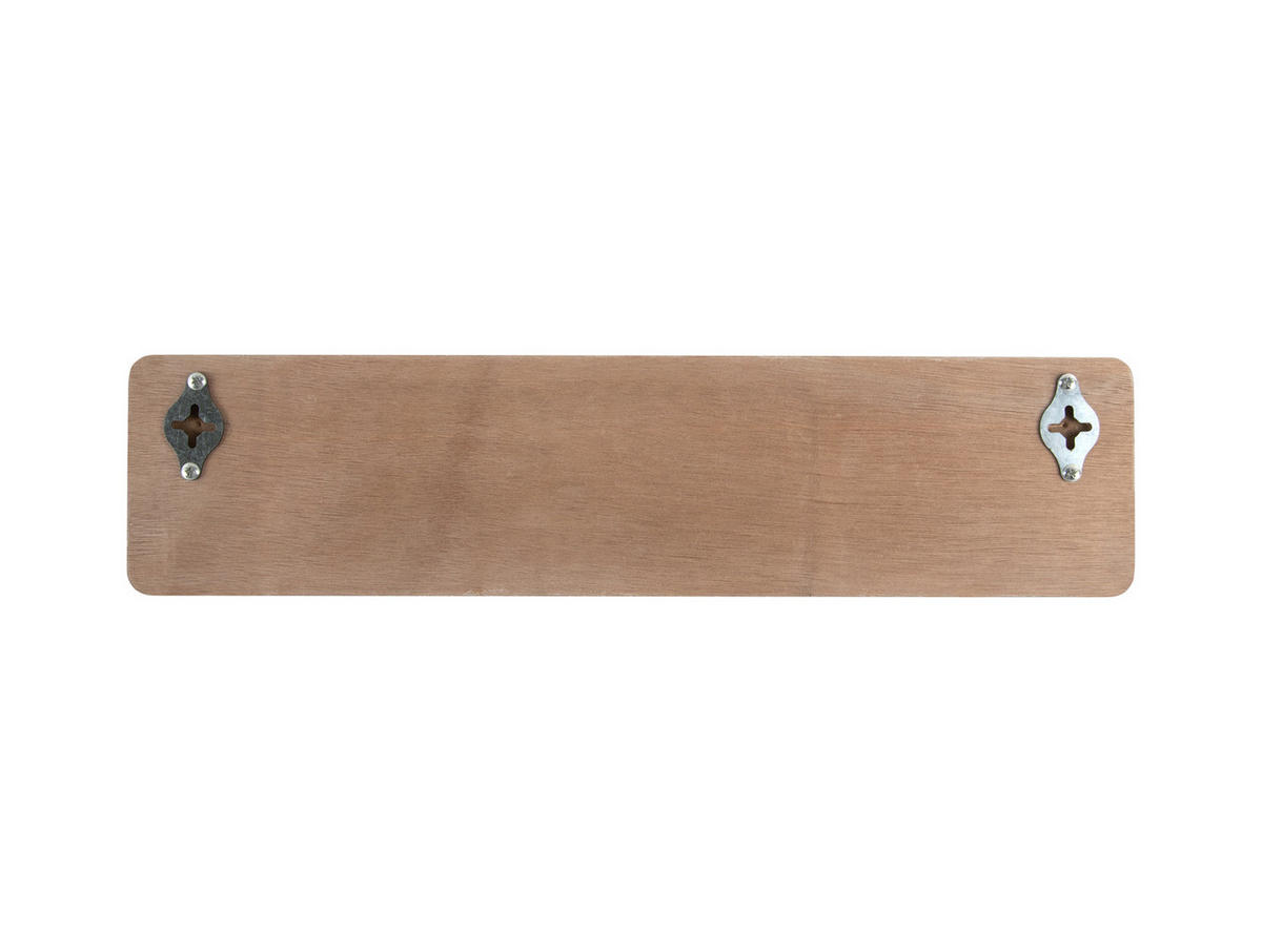 WANDGARDEROBE Rizar Schwarz 48/4.5/11.5 cm - Schwarz, Holz (4.5/11.5/48cm) - Present Time