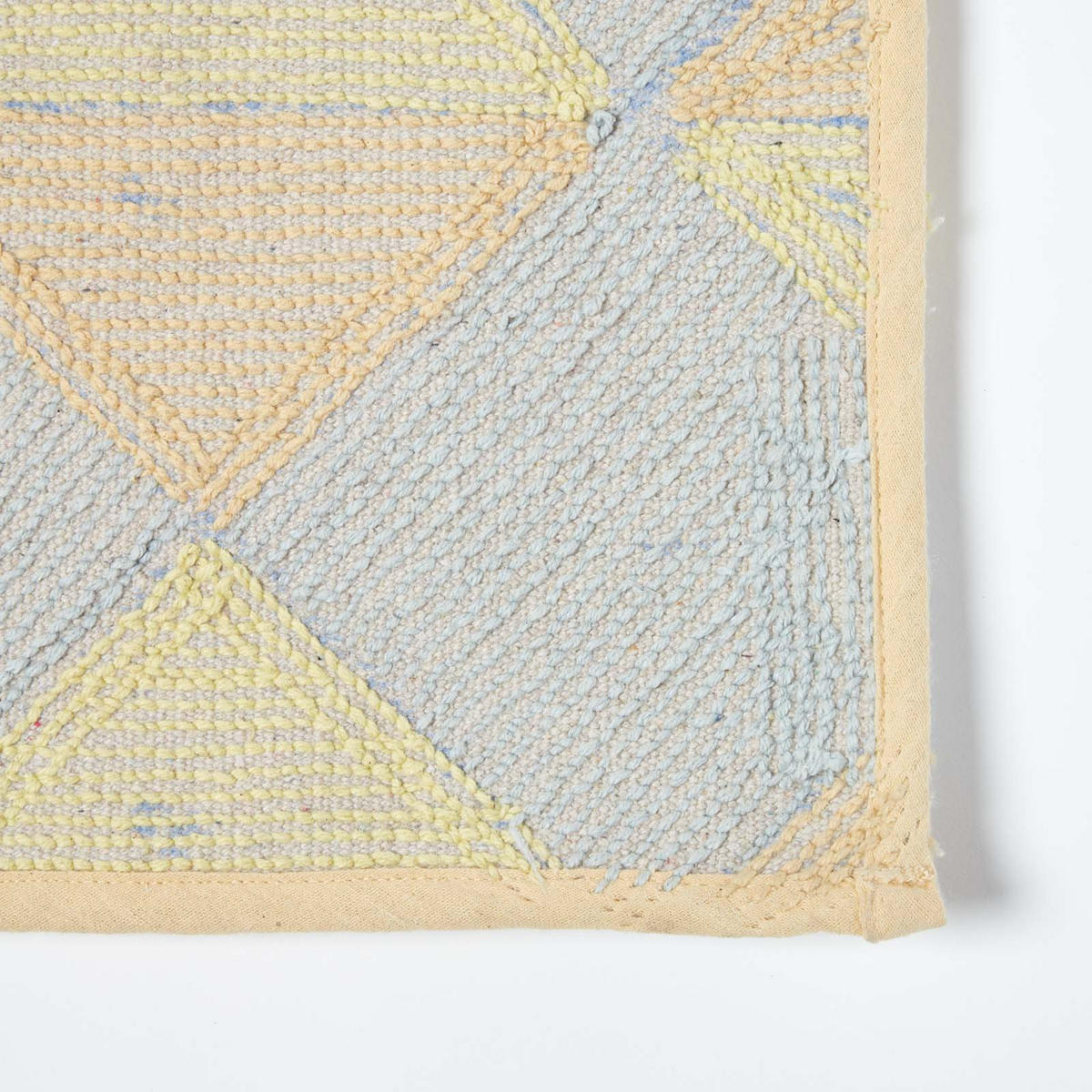 BADEMATTE 50/80 cm Rautenmuster, Baumwolle - Gelb, Textil (50/80cm) - Homescapes