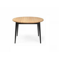 ESSTISCH Bo d108 + Verlängerung, Schwarz - Beige, Holz (108/108/75cm) - WOODEK