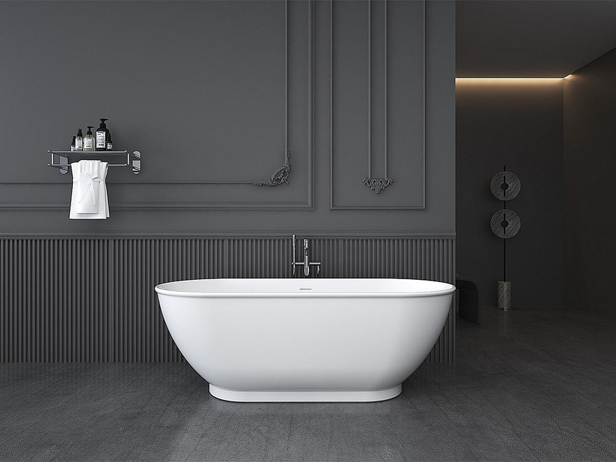 BADEWANNE - 170 cm x 75 cm - Acryl - Weiß - Weiß, Kunststoff (170/60/75cm) - Vente-Unique
