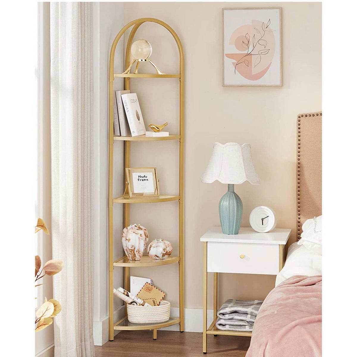 ECKREGAL - Goldfarben, Glas (28/158/28cm) - Hansiro
