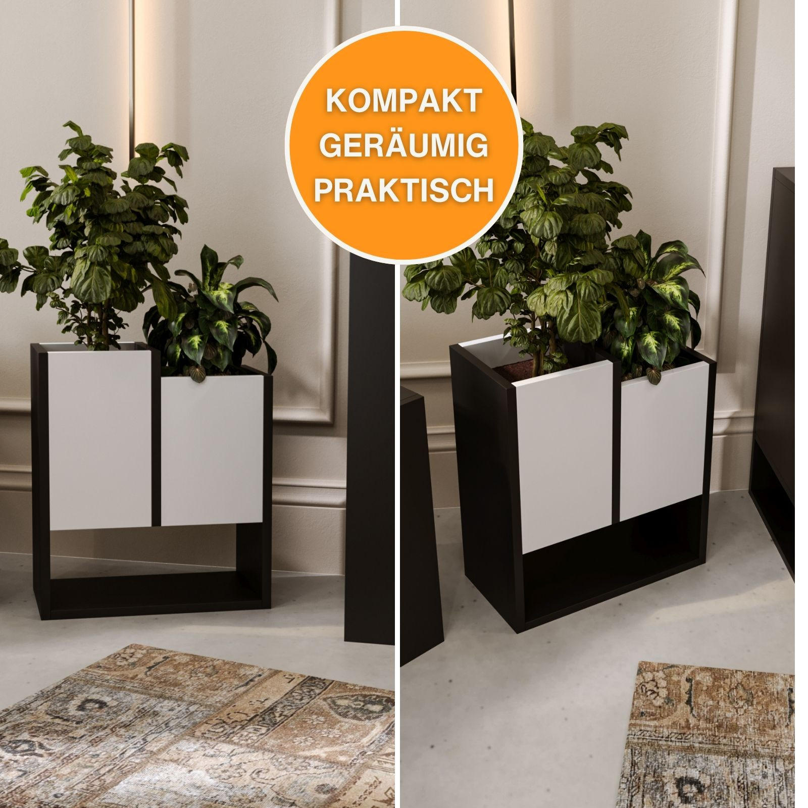 BLUMENKASTEN - Weiß, Holzwerkstoff (23/50/44cm) - RAUMHIRSCH FURNITURE