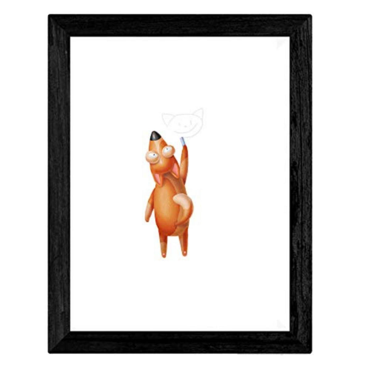 POSTER Set mit 4 Hunden abgelenkt A3 Rahmenlos - Klar, Papier (29.7/3cm) - Nacnic