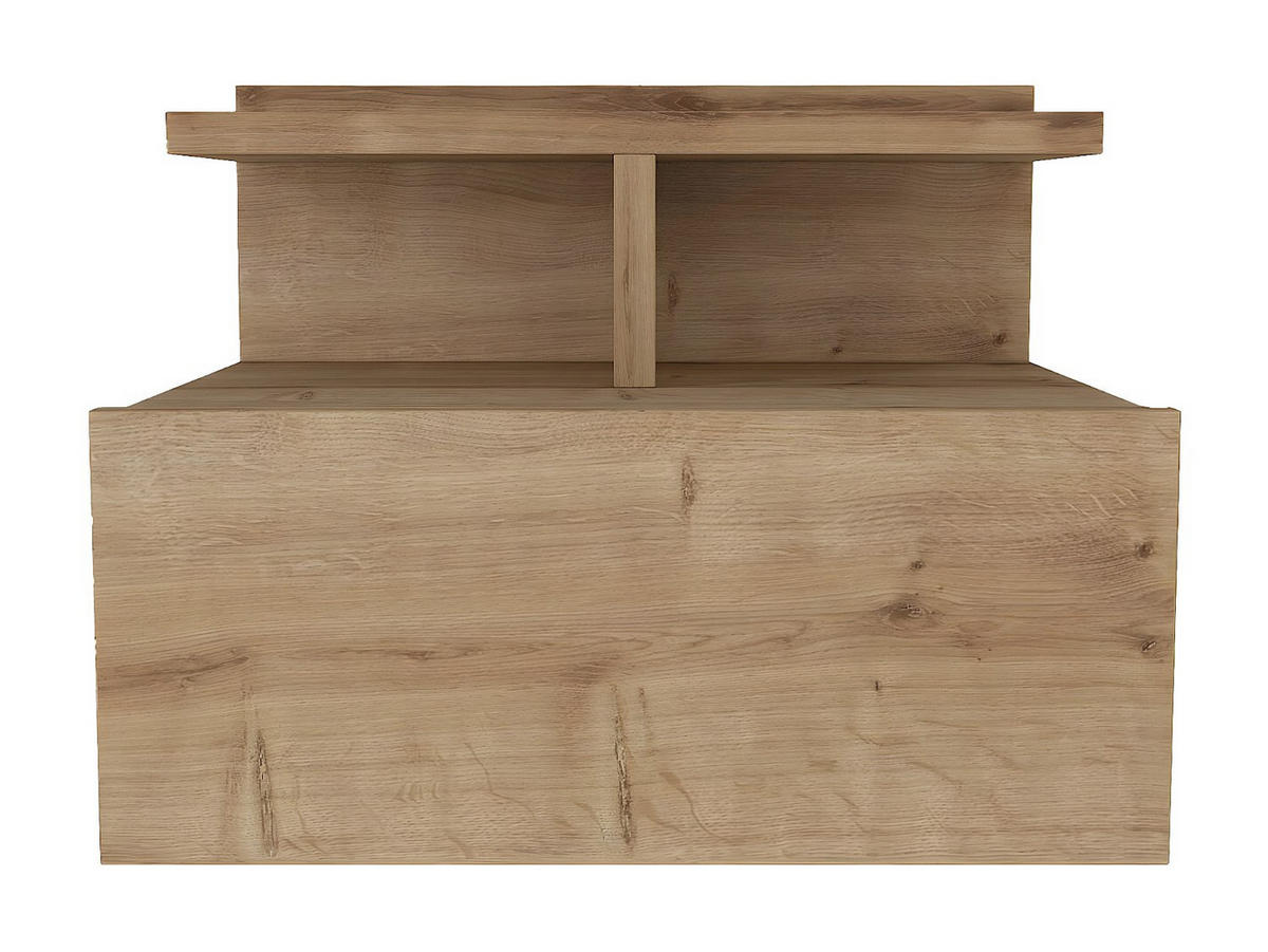 NACHTTISCH - 39.4cm x 35cm - Holzspan - naturfarben hell - AZELNO - Naturfarben, Holz (39.4/32/35cm) - Vente-Unique