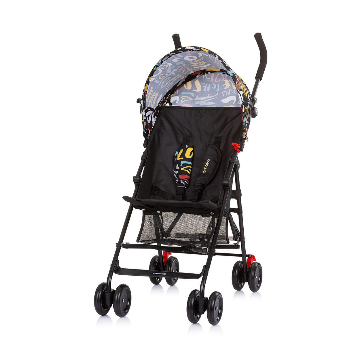 BUGGY Amaya bunt Sonnendach verstellbar, faltbar, Korb - Gelb/Multicolor, Metall (80/43/98cm) - Chipolino