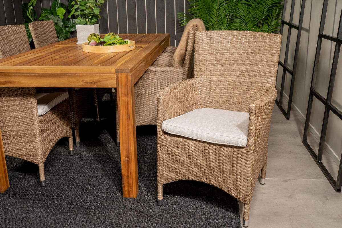 GARTENSTUHL 2er Set - Braun, Holzwerkstoff (58/92/65cm) - ebuy24