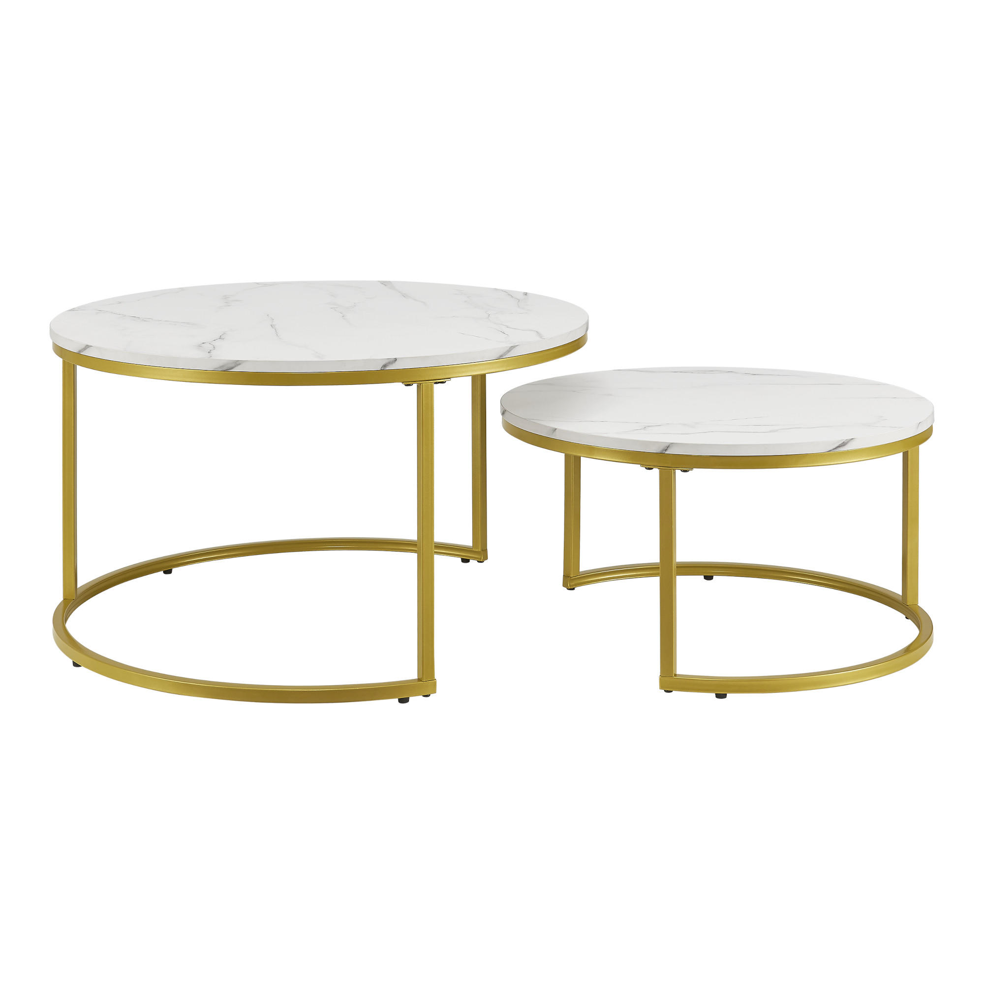 COUCHTISCH Christchurch 2er-Set - Weiß (80/80/45cm) - lux.pro