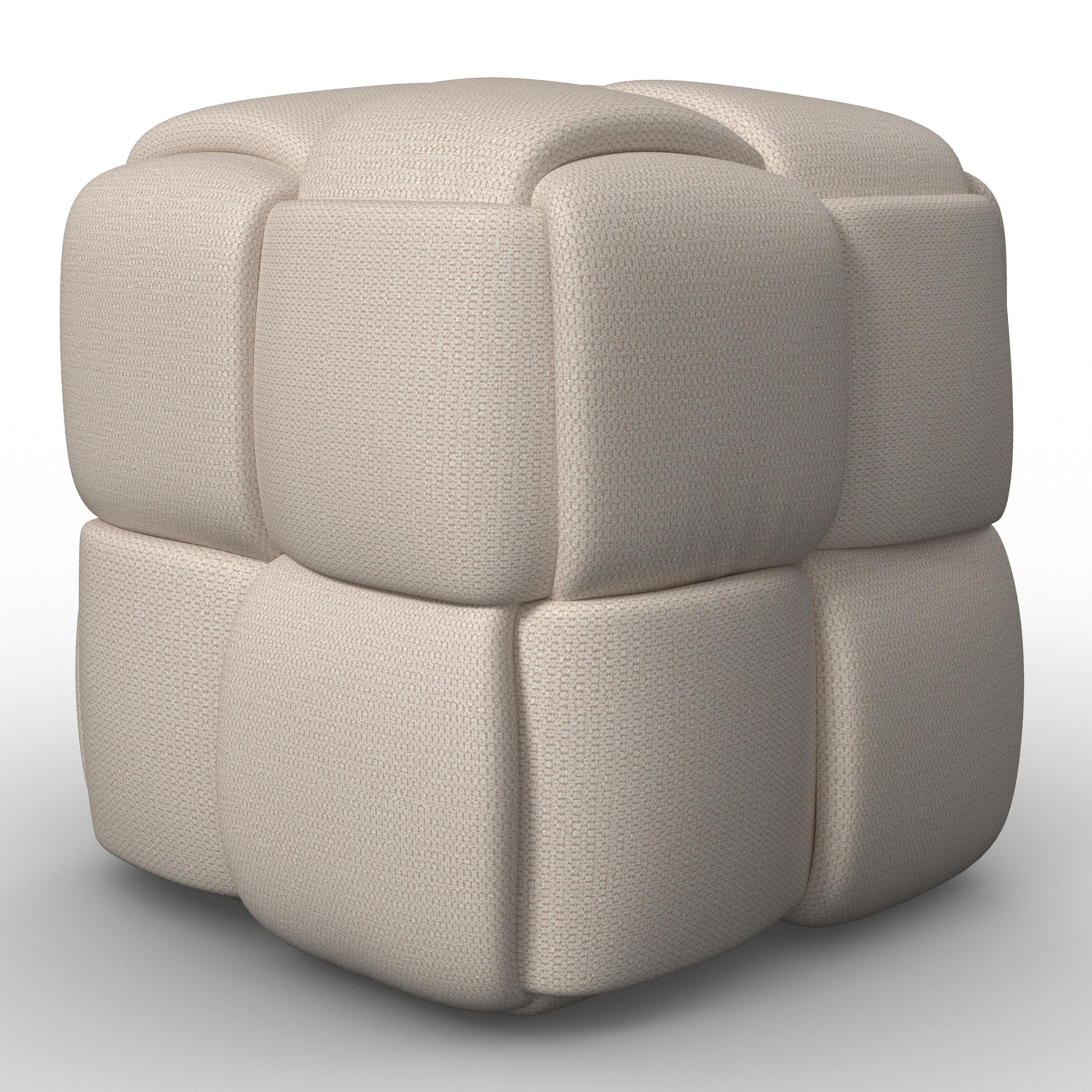 Bessagi Home Hocker Beige 45x45x45 cm