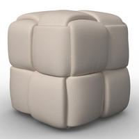 HOCKER Ella Bouclé Beige - Beige, Holz (45/45/45cm) - Bessagi Home