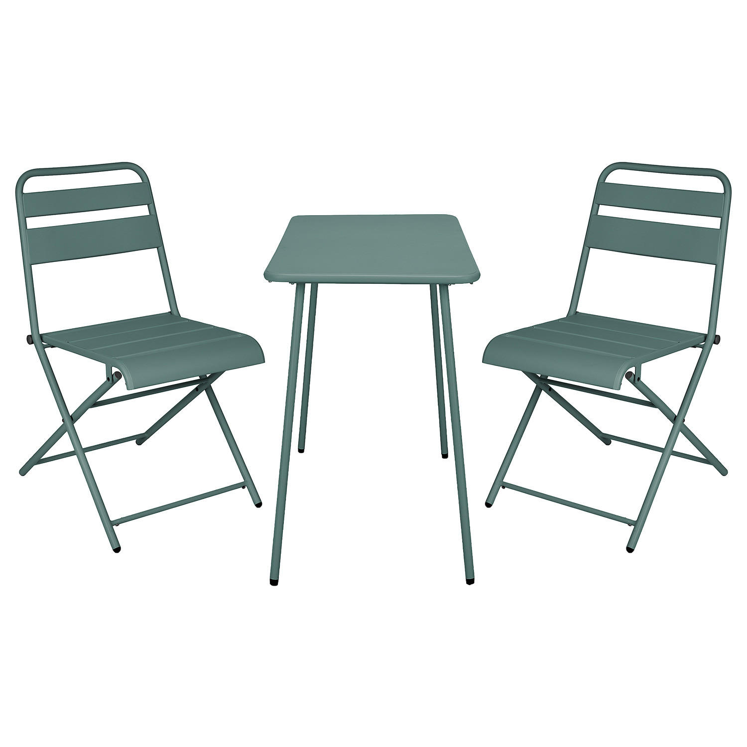 GARTENMÖBEL-SET (3-teilig) Junto - Grün, Metall - Butlers