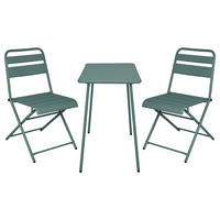 GARTENMÖBEL-SET (3-teilig) Junto - Grün, Metall - Butlers