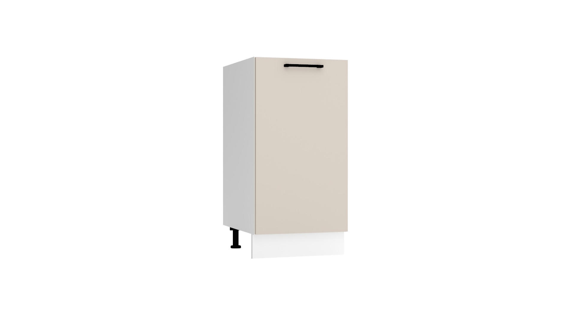 UNTERSCHRANK D40 P/L - Morvex - Stilvolle Aufbewahrung - Beige, Holz/Metall (40/82/52.4cm) - ROYAL24_MARKT