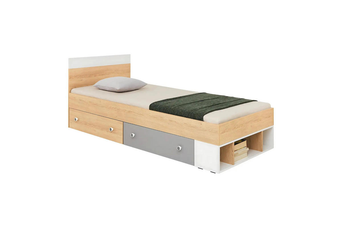 SCHLAFZIMMER Set 6-tlg. – PIXEL System – Sonoma Eiche / Grau - Eichefarben, Holzwerkstoff (150/190/50cm) - hi-markt