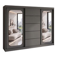 SCHWEBETÜRENSCHRANK BELANO 200 cm. Innenausstattung: Comfort plus - Graphitfarben, Holzwerkstoff (200/215/59.5cm) - A&J MöbelLand