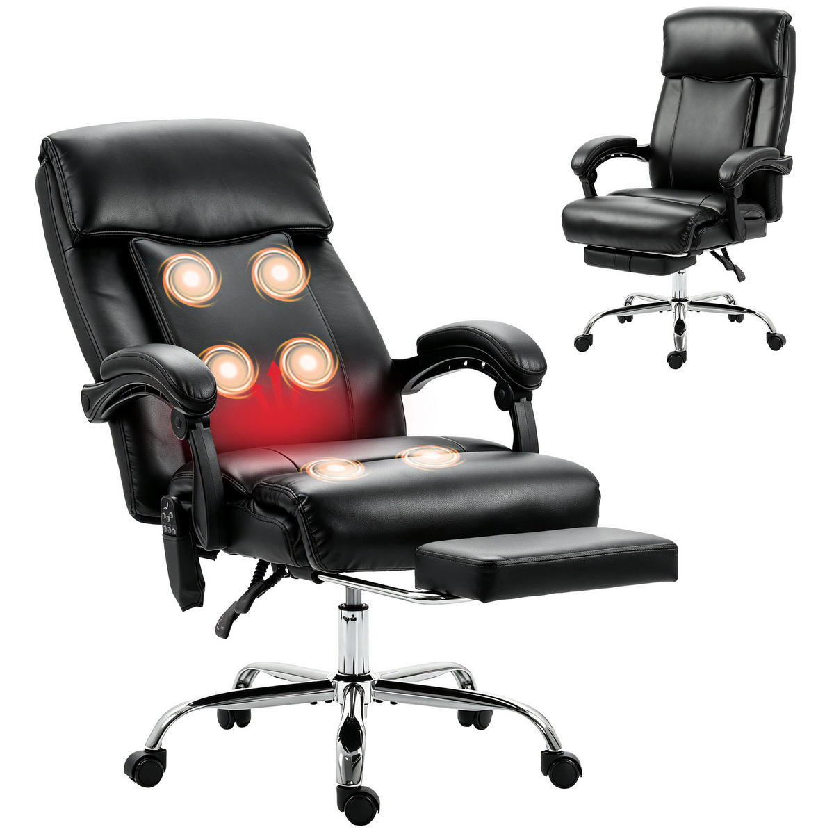 BÜROSTUHL Schwarz 64.0/59.0/120.0 cm - Schwarz, Kunststoff (59/120/64cm)