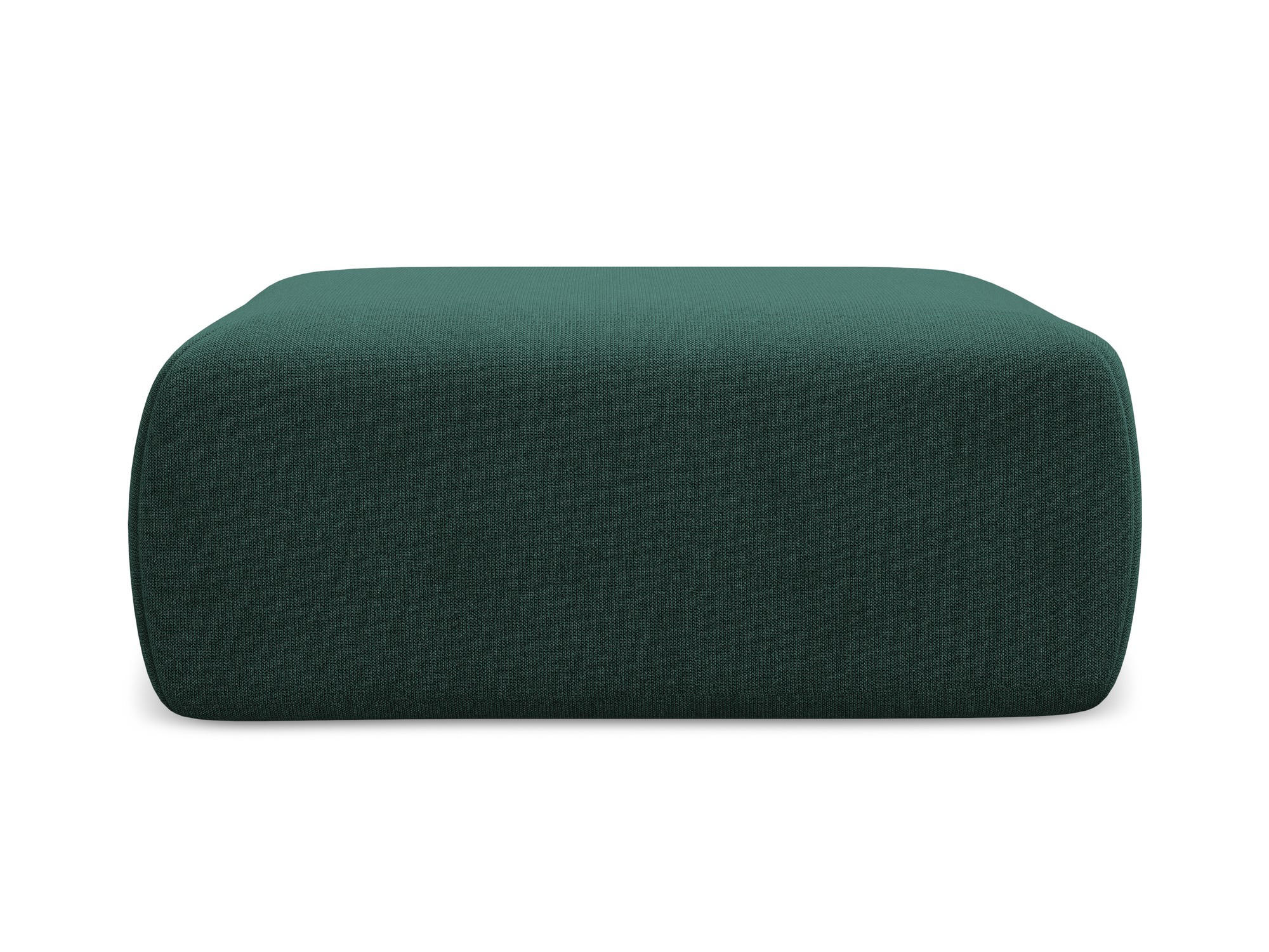 POUF Strukturstoff Stoff Grün - Dunkelgrün/Schwarz, Kunststoff/Textil (102/40/62cm) - Makamii