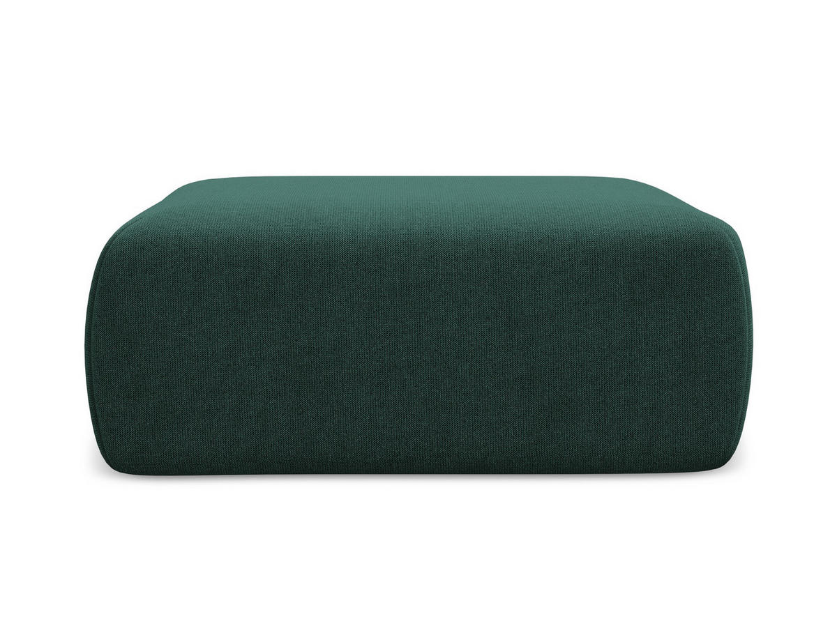POUF Strukturstoff Stoff Grün - Dunkelgrün/Schwarz, Kunststoff/Textil (102/40/62cm) - Makamii