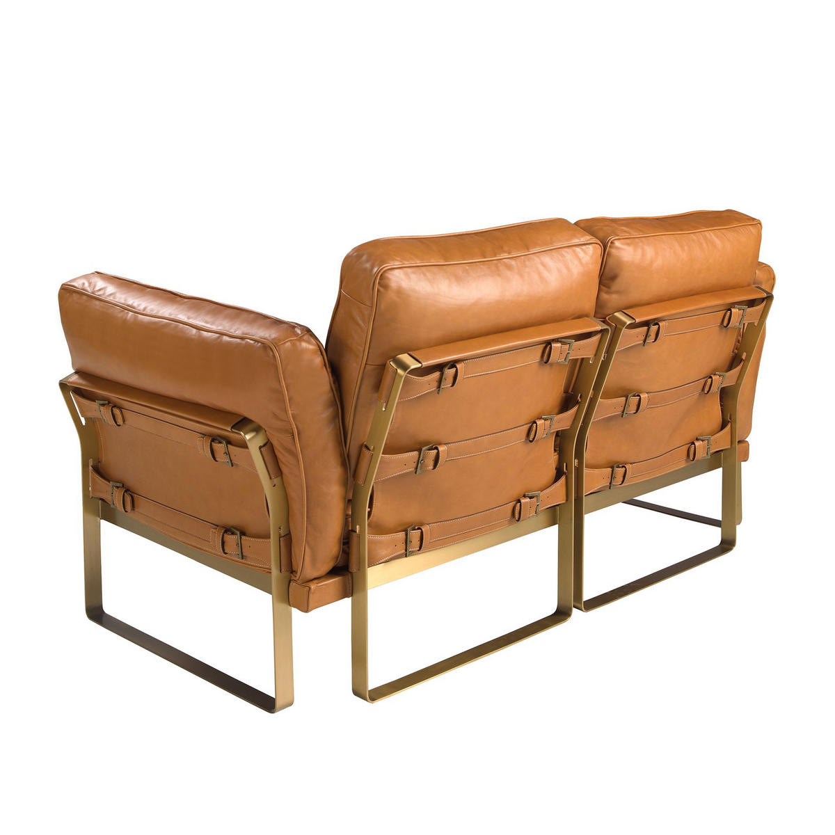 SOFA 2-Sitzer-Sofa aus Leder in Kamelhaar 160/90/84 cm - Braun, Leder (160/84/90cm) - ANGEL CERDA