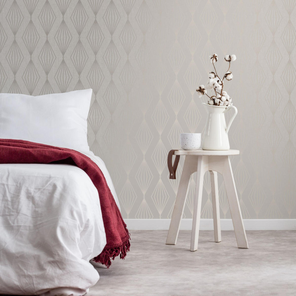 VLIESTAPETE Marquise Geo 1000x52cm - Beige, Papier/Kunststoff (52/1000cm) - Boutique