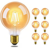 LED žárovky E27 4W (sada 6 ks) - průhledná, sklo (8/14cm) - Nettlife