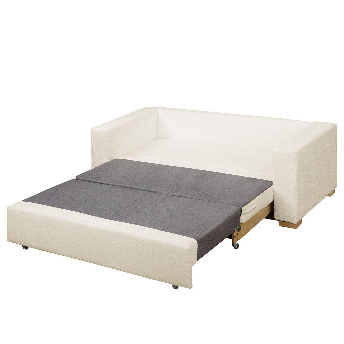 SCHLAFSOFA - Buchefarben/Weiß, Holz/Buchenholz (153/90/90cm) - home24